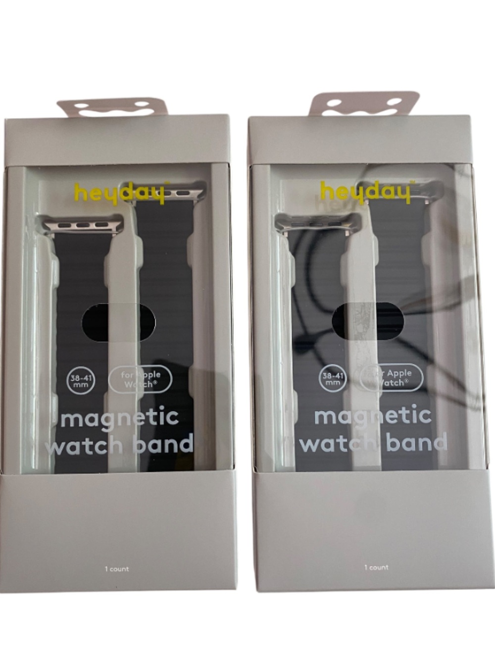 TWO Heyday Magnetic Watch BandS for Apple Watch - Black (38-41mm) NEW